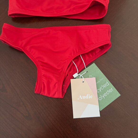 Andie Kids Toddler Girl AK002 Red Bikini Swim Set Size 2T - Picture 2 of 11